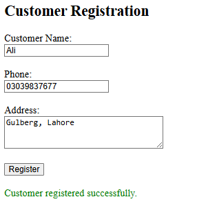 Output Screenshot 1